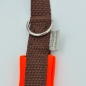 Preview: Leine mit weicher Handschlaufe braun und neonorange